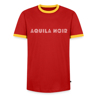 Aquila Noir "Signature" Ringer Tee (Ivory) - Rot/Gelb 