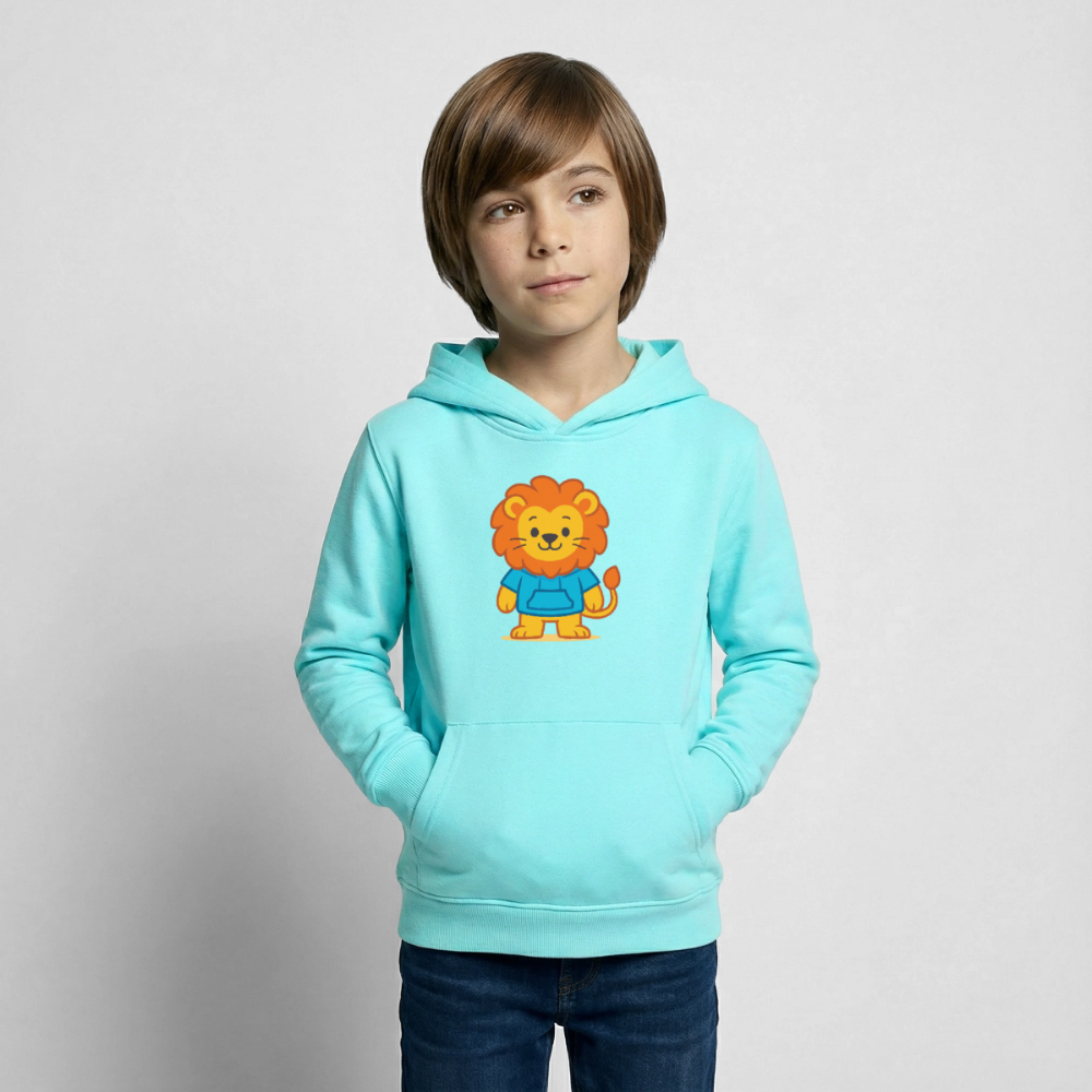 Lion Kids Hoodie - Pfefferminze