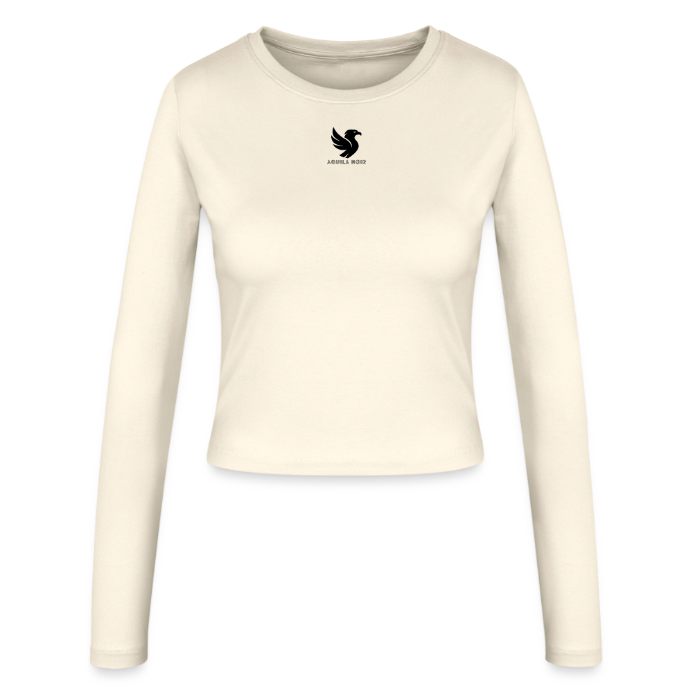 Sculpt Cropped LS (Onyx) - Creme