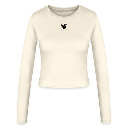Sculpt Cropped LS (Onyx) - Creme