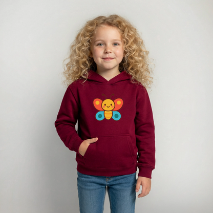 Butterfly Kids Hoodie - Bordeaux